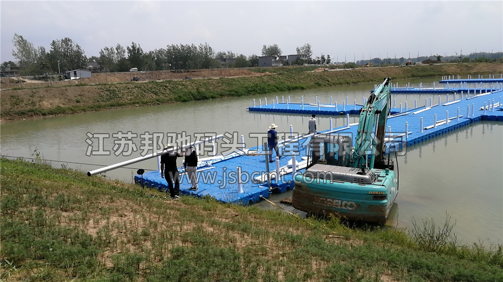 江苏邦驰码头工程有限公司客户案例-安徽亳州加强型大浮筒水上平台9